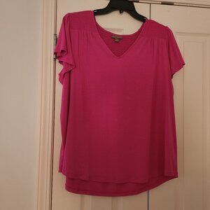 Flutter Sleeve Hot Pink T-Shirt - Size 2X